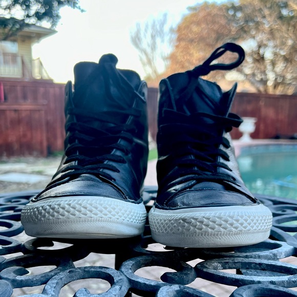Leather Converse All Star Chuck Taylor 8/10 custom high tops - Picture 5 of 9